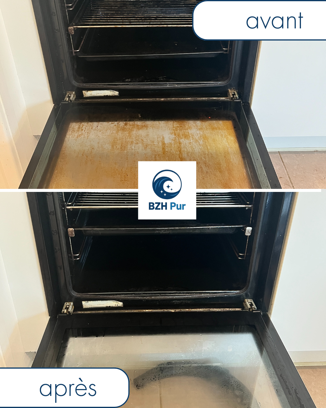 four avant après nettoyage etat des lieux concarneau
