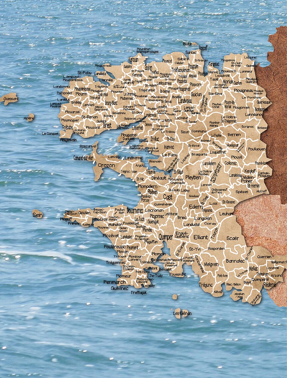 carte des communes du finistere nettoyage etat des lieux finistere